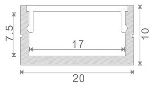 Mini 17 Aluminum LED Channel